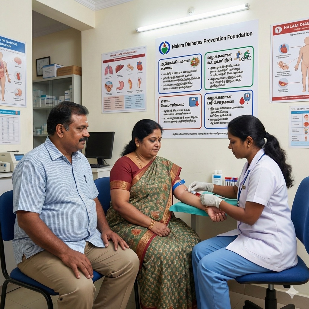 A1C blood testing at a Nalam clinic